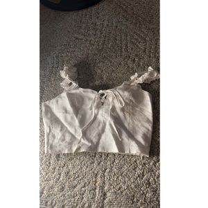 White Cropped Top